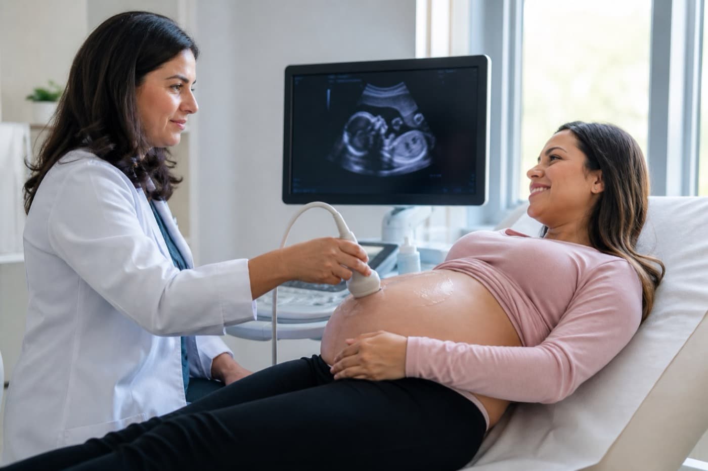 Prenatal ultrasound visit for high-risk pregnancy care